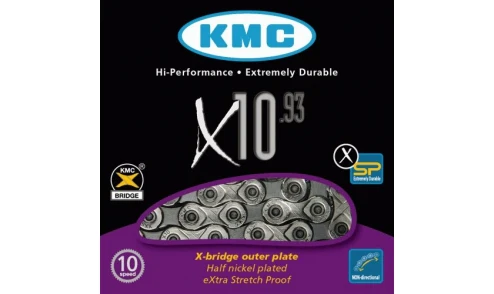Catena 10 velocità grigia - 114 maglie - KMC - Image 2