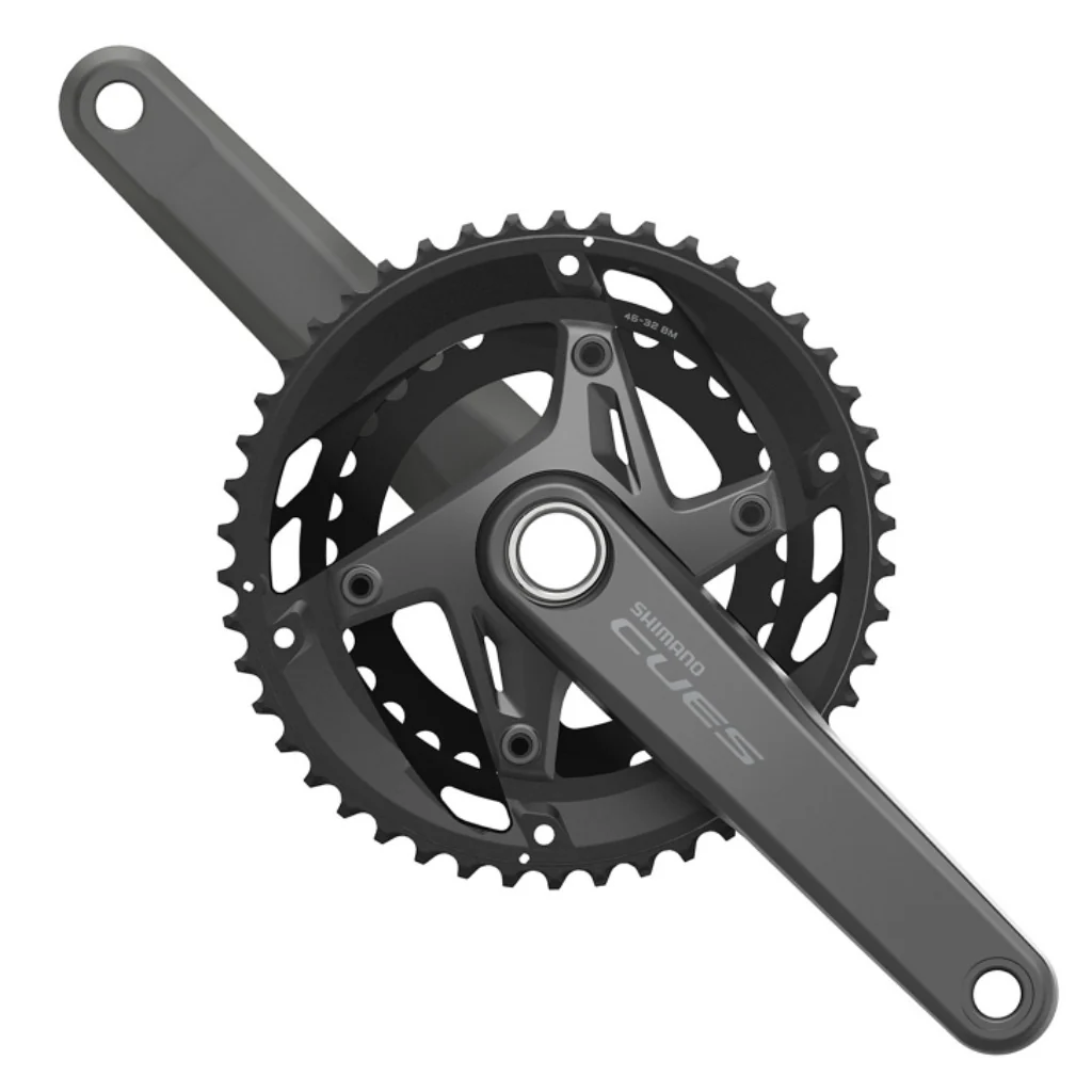 Guarnitura doppia Shimano CUES FC-U6010 Hollowtech a 11 velocità - 170/175 mm - 46-32 denti - Image 2