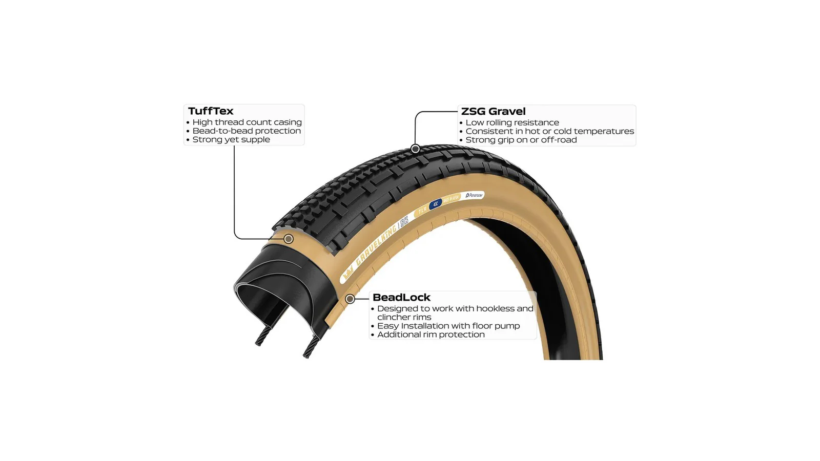 Pneumatico Panaracer Gravelking SK ZSG Natural Compound - Tubeless Ready - Image 4
